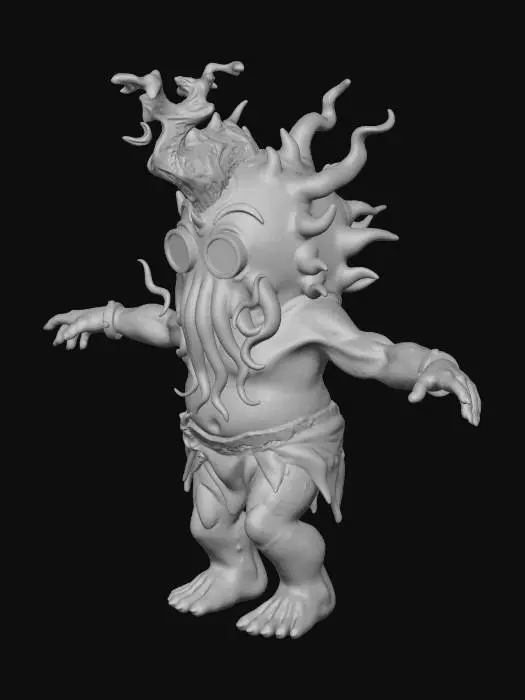 3D model for Ember-Crowned Cthulhu Minion