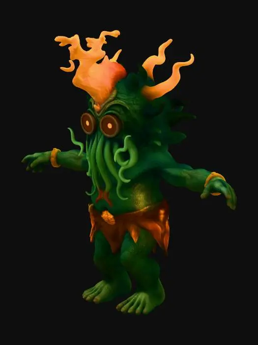 3D model for Ember-Crowned Cthulhu Minion