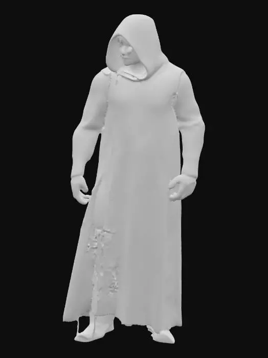 3D model for ok i want standing shadow dark which should be mysterious strong looking and intelligent and make it fully black