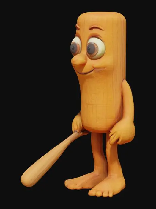 3D model for Tung Tung Tung Sahur