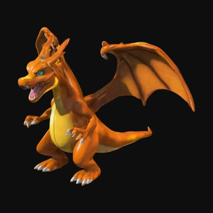 3D model for Charizard flying and throwing fire