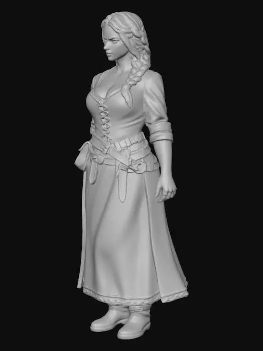 3D model for Medieval Maiden