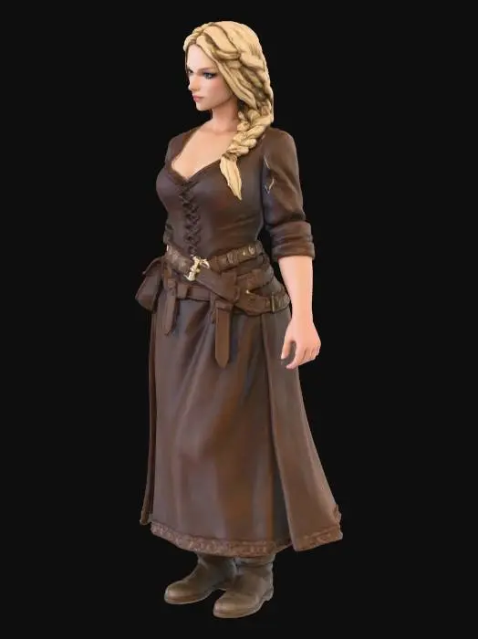 3D model for Medieval Maiden