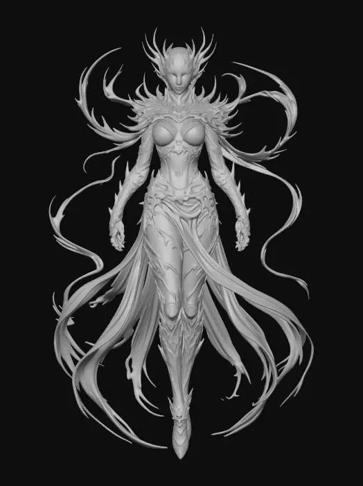 3D model for female black elegance