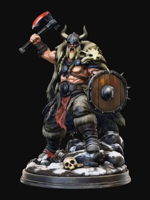 3D model for Nordic Warrior Statue