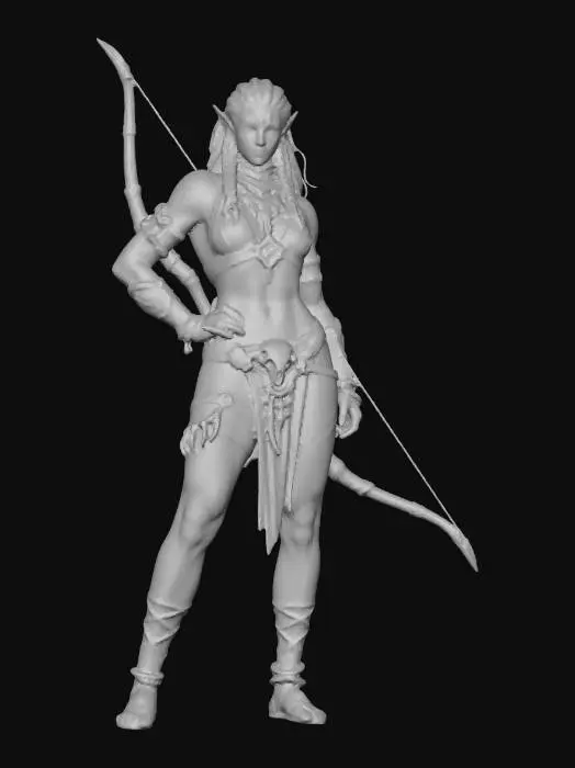 3D model for Warrior Huntress