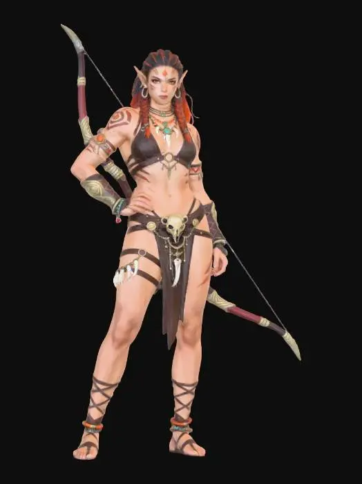 3D model for Warrior Huntress
