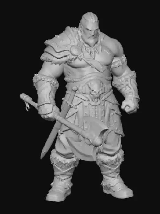 3D model for Barbarian Warrior