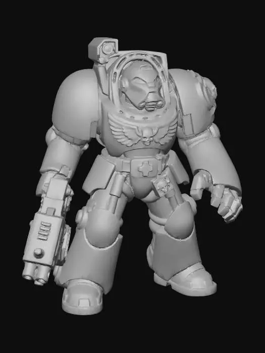 3D model for Ultramarines Space Marine with Heavy Bolter