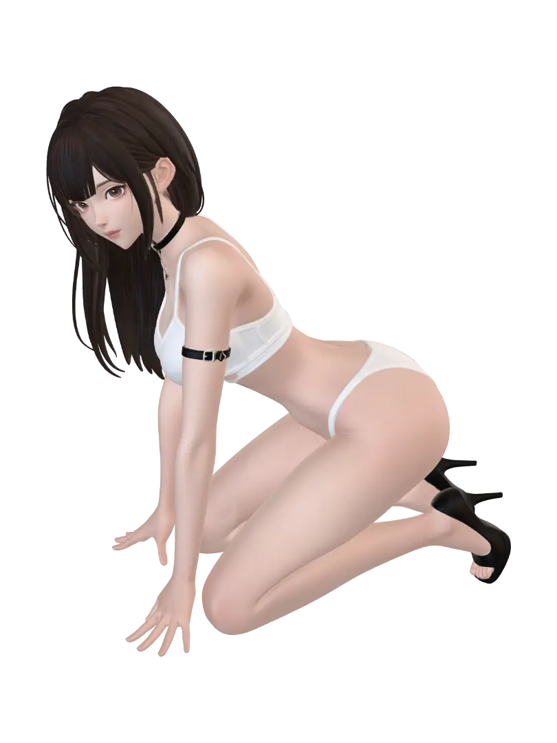 Portrait of a Doll in White 的 AI 生成 3D 模型
