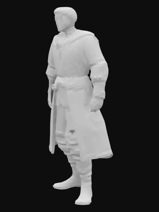 3D model for middle ages man
