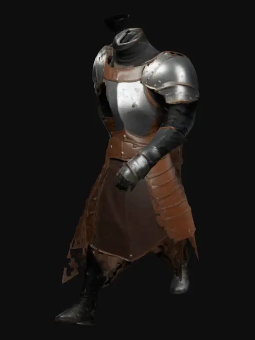 3D model for unreal engine 5, 3d render, leather cuirass