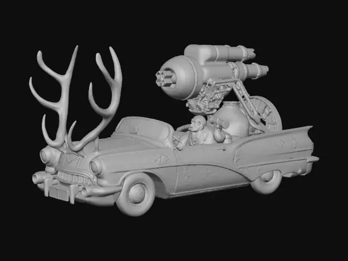 3D model for Santa's Rocket Sleigh Ride