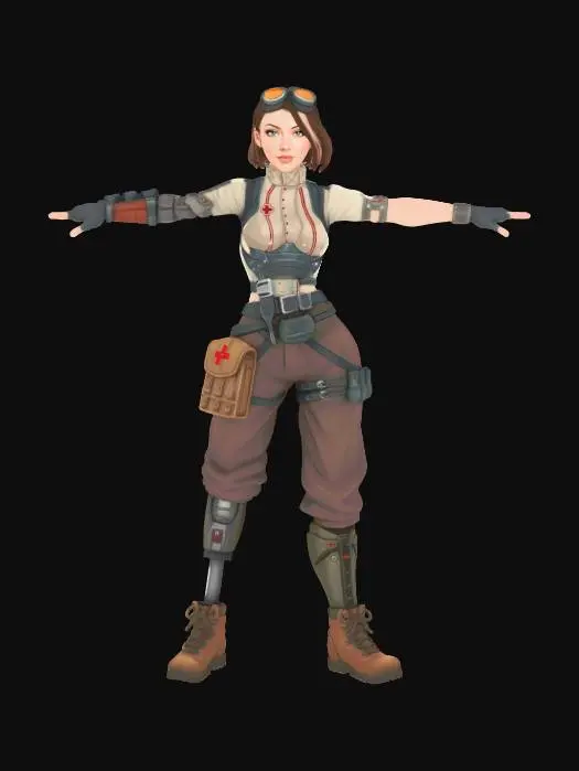 3D model for Steampunk Adventurer