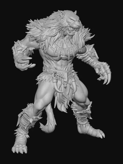 3D model for Savage Panther Warrior