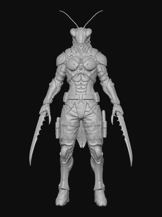 3D model for Blade Insect Warrior