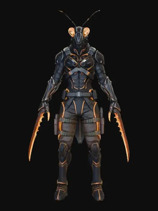 3D model for Blade Insect Warrior