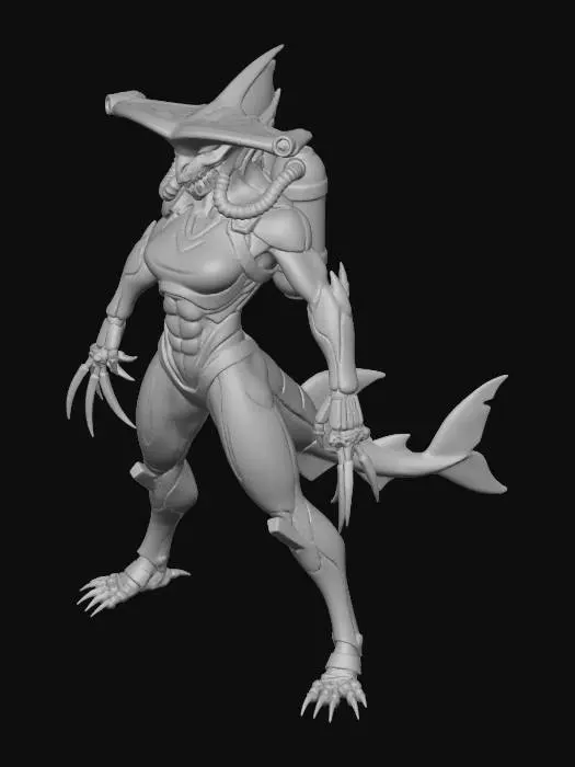 3D model for Cyber Hammerhead Warrior