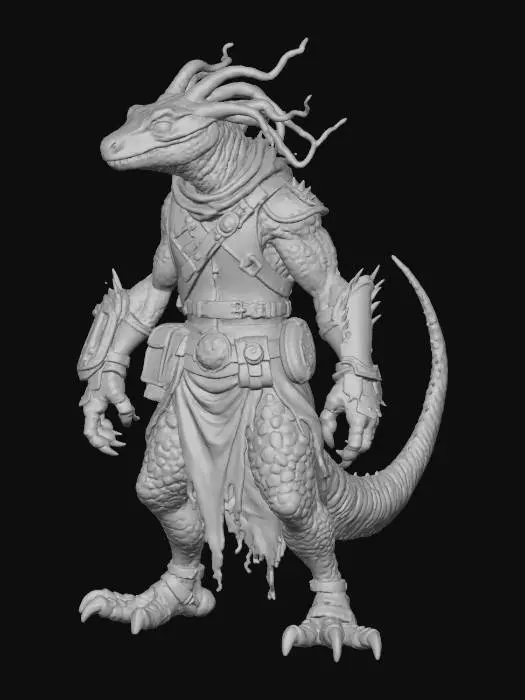 3D model for Lizardfolk Warrior
