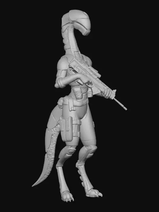 3D model for Cybernetic Dino Soldier