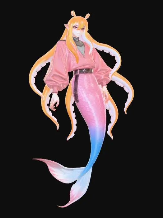 3D model for Mermaid Warrior