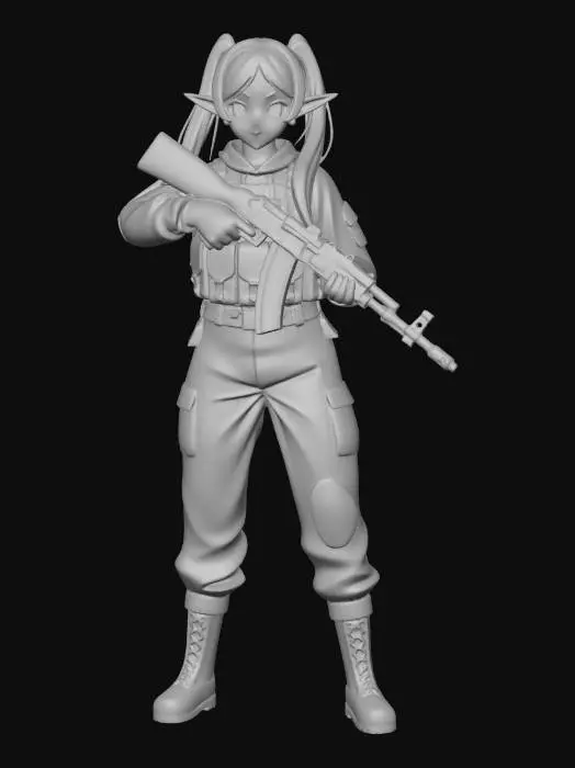 3D model for Elf Warrior Cadet