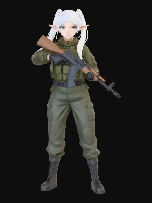 3D model for Elf Warrior Cadet