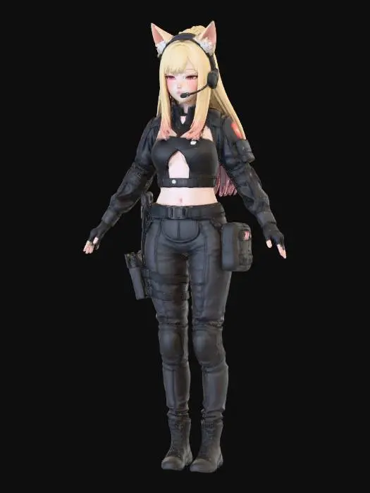 3D model for Cat-Eared Warrior