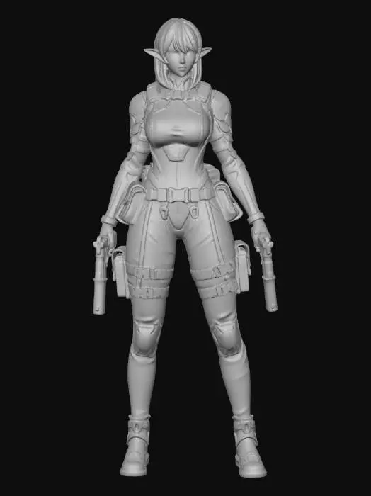 3D model for Stealth Elf Warrior