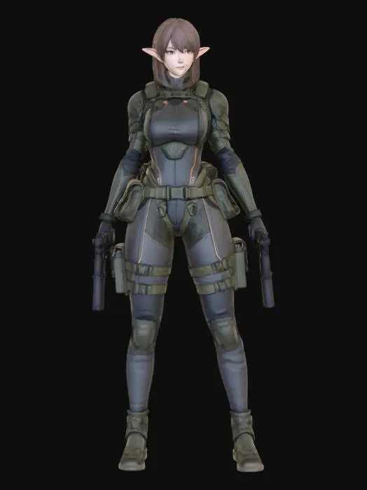 3D model for Stealth Elf Warrior