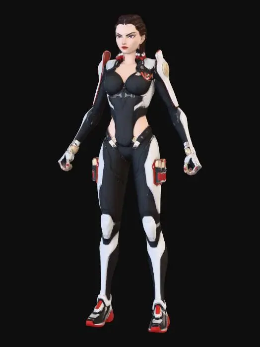 3D model for Cyborg Warrior