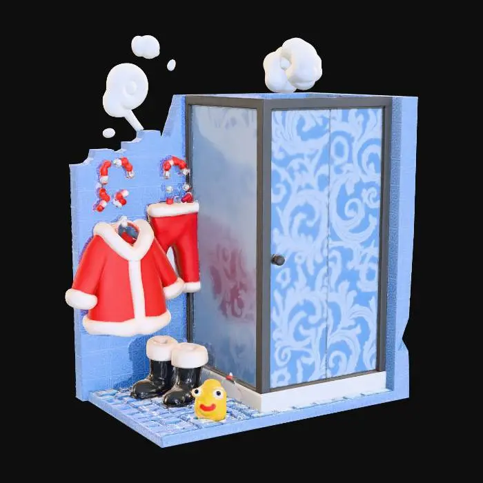 3D model for Santa's Shower Retreat