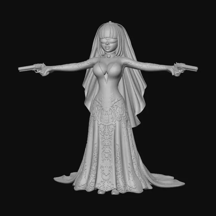 3D model for Bride with Guns
