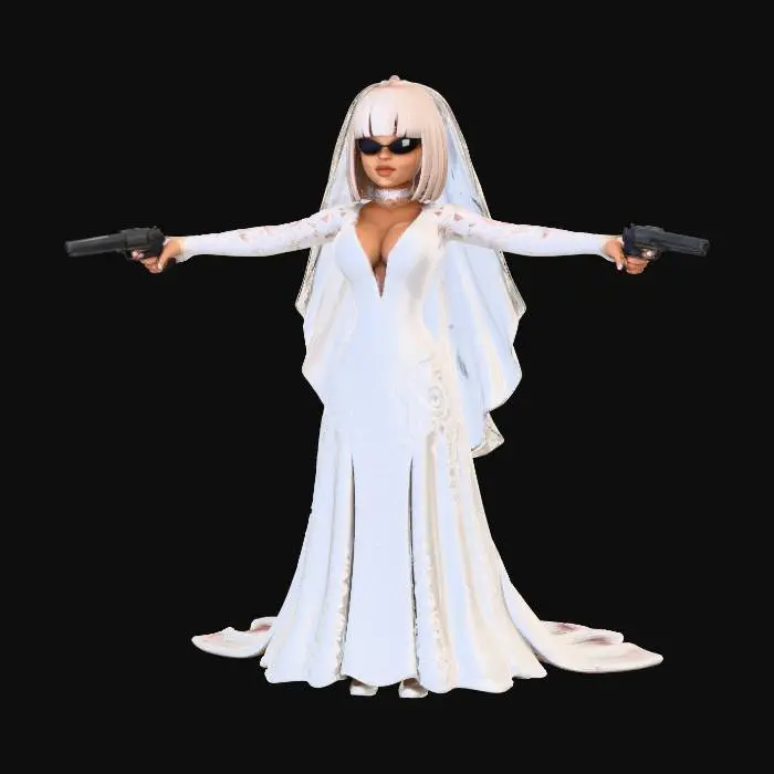 3D model for Bride with Guns