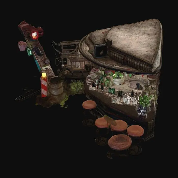 3D model for Rust and Neon in a Ruined City