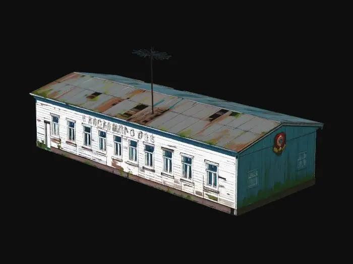 3D model for Long Abandoned Soviet Barracks