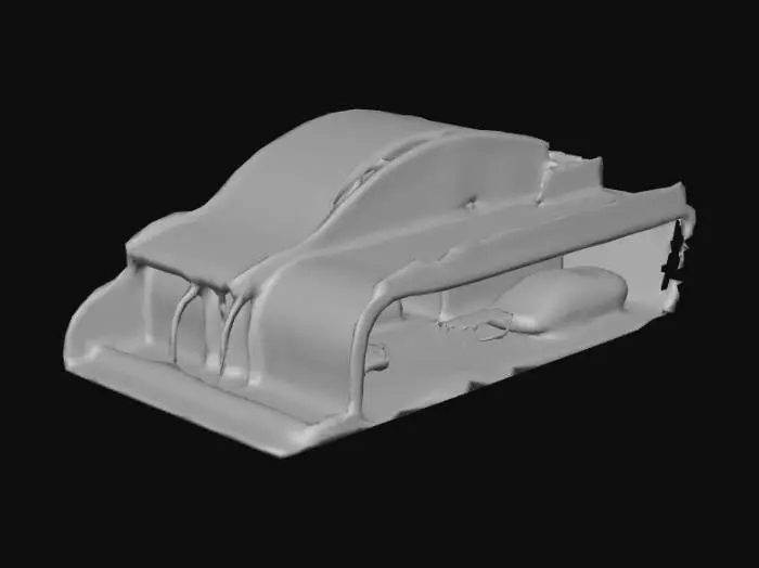 3D model for Crie uma casa com banheiro sala cozinha quarto com suite e banhriro dentro do quarto  e caragem estilo realista e futurista com cores vivas e brilhantes e lisa