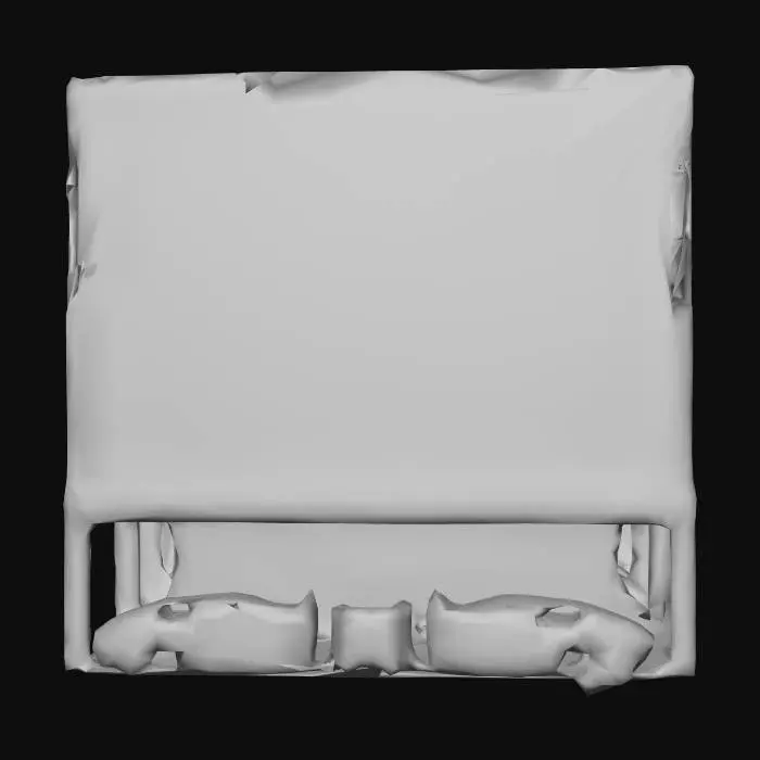 3D model for "Helper" crie um novo modelo do predio com escadas e portas abertas para subir de andar a andar e garagem pra carro e carreta em baixo no terreo