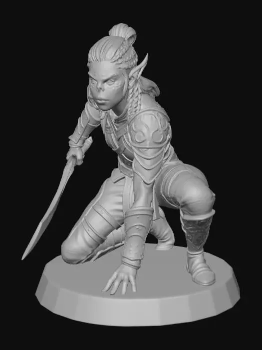 3D model for Moonshadow Nightblade Githyanki