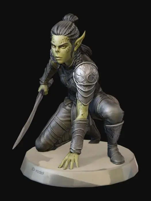 3D model for Moonshadow Nightblade Githyanki