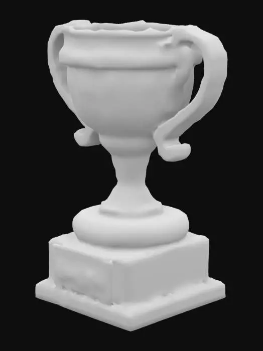 3D model for Generate a trophy inspired by LEGO, with interlocking brick patterns and a modular design. The trophy should have a playful yet sophisticated look, representing creativity and innovation. With a spark over.
On trophy should be writen "Spark lab"