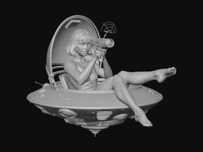 3D model for RetroSaucerGirl-0125