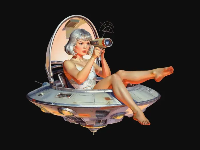 3D model for RetroSaucerGirl-0125