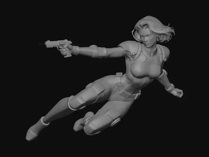 3D model for Blonde Gunslinger