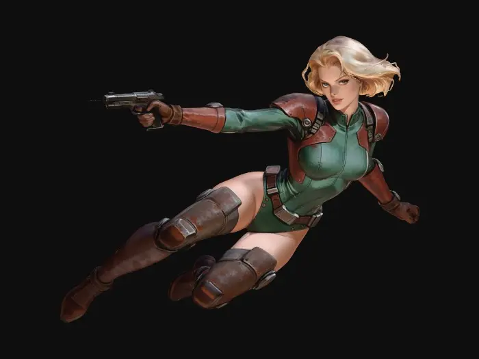 3D model for Blonde Gunslinger