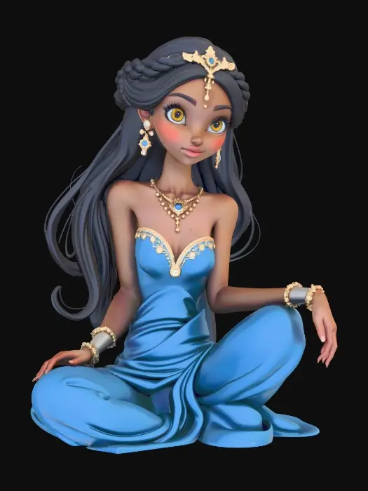 3D model for female_genie_10B
