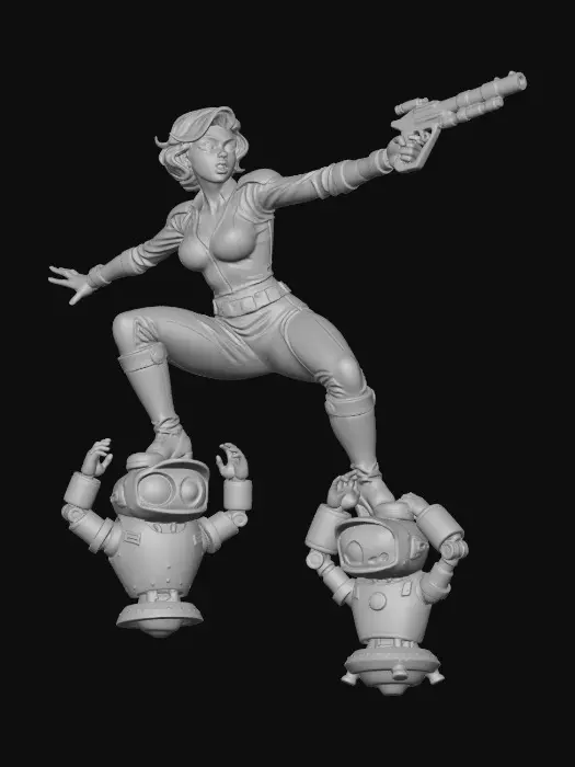 3D model for RobotHoverGirl-0096A