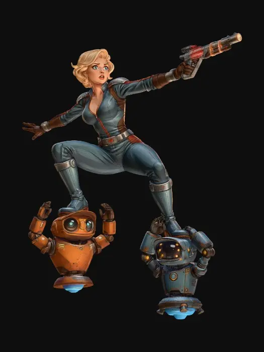 3D model for RobotHoverGirl-0096A