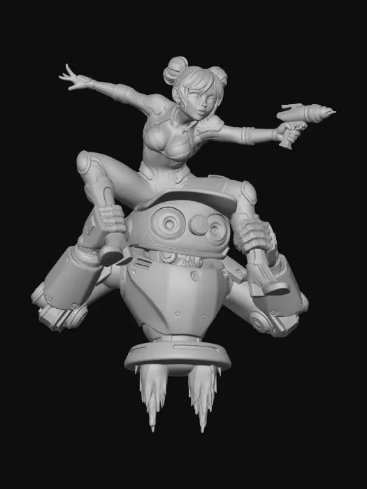 3D model for RobotHoverGirl-0014A-4K