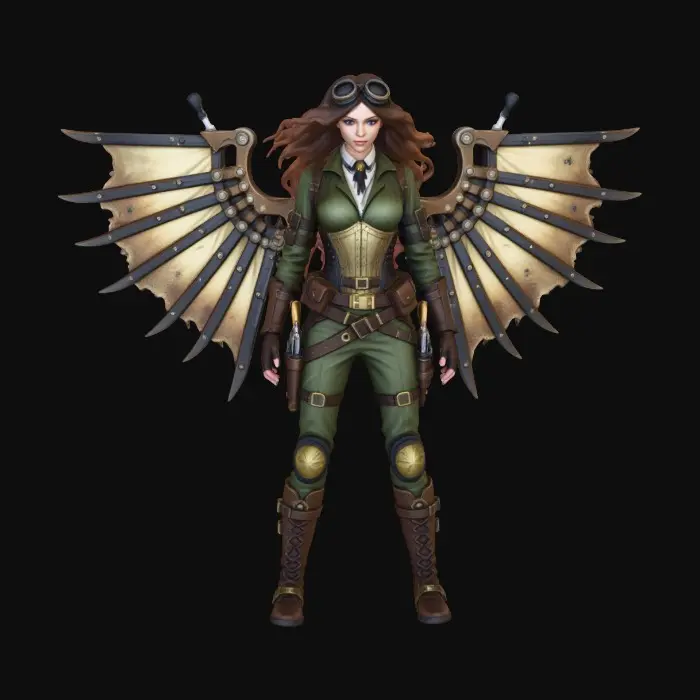 3D model for Winged Warrior 016A